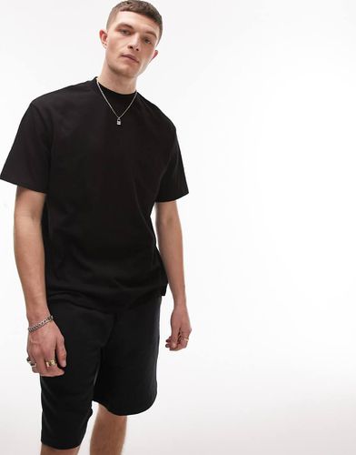 Topman - T-shirt comoda nera-Nero - Topman - Modalova