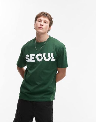 T-shirt oversize con stampa "Seoul" - Topman - Modalova