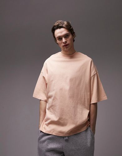 T-shirt super oversize albicocca - Topman - Modalova