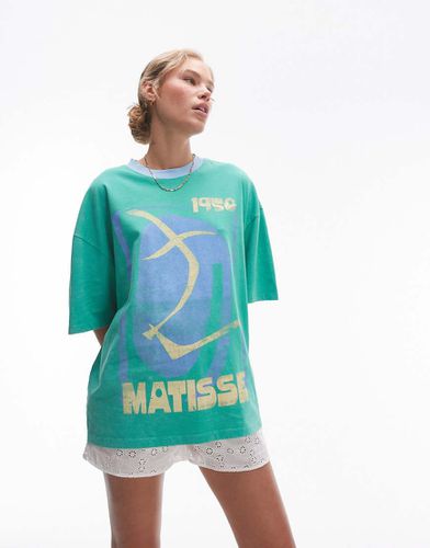 T-shirt oversize con grafica Matisse su licenza - Topshop - Modalova