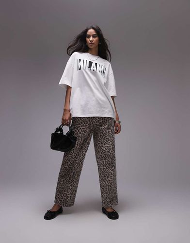 T-shirt bianca con grafica "Milano" - Topshop - Modalova