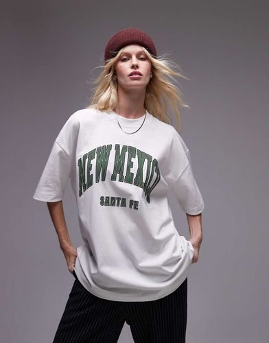 T-shirt super oversize premium con grafica "New Mexico" - Topshop - Modalova