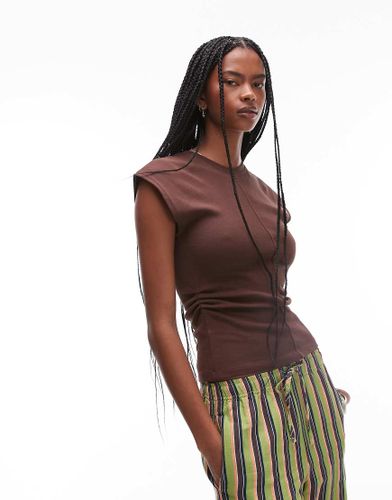 Top cintré à la taille - chocolat - Topshop - Modalova