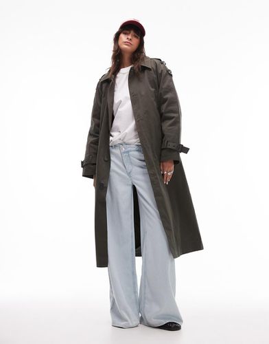 Trench 2 in 1 scuro foderato - Topshop - Modalova