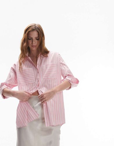 Camicia a righe con polsini lunghi - Topshop - Modalova