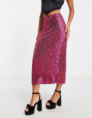 Gonna midi in paillettes acceso - Topshop - Modalova