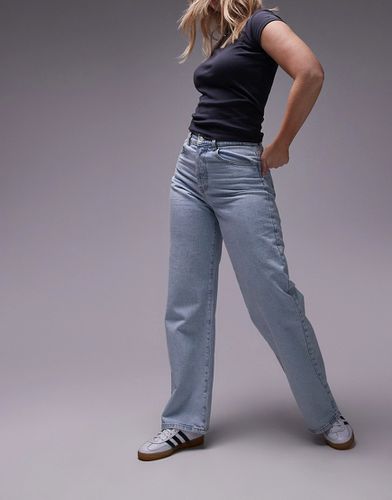 Jeans a colonna a vita medio alta candeggiati - Topshop Hourglass - Modalova