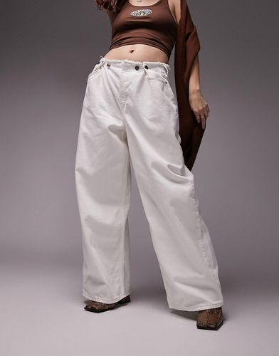 Jeans bianchi con vita regolabile - Topshop - Modalova