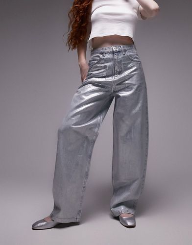 Jeans extra larghi laminati a vita alta - Topshop - Modalova