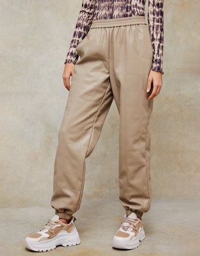 Joggers in pelle sintetica beige - Topshop - Modalova