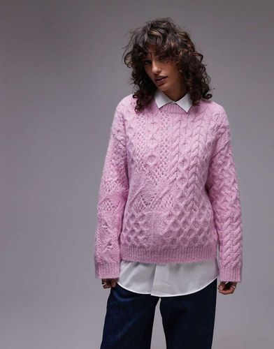 Lofty - Maglione comodo lavorato a trecce - Topshop - Modalova