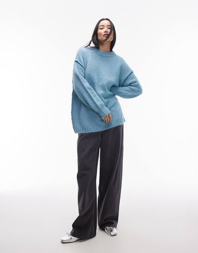 Maglione oversize con cuciture a contrasto a vista - Topshop - Modalova