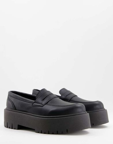 Mocassini in pelle sintetica nera - Topshop - Modalova