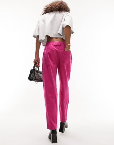 Pantaloni in tessuto a coste con pinces - Topshop - Modalova