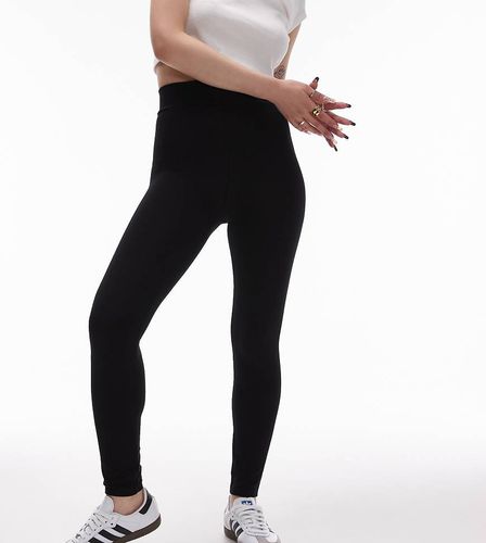 Leggings a vita alta neri - Topshop Petite - Modalova