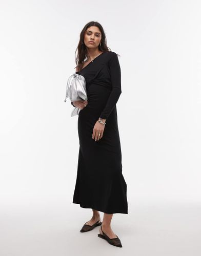 Robe à manches longues torsadée devant - Topshop - Modalova