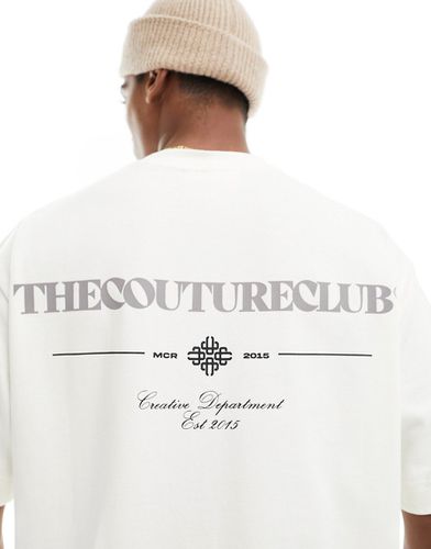 T-shirt comoda sporco con scritta stampata - The Couture Club - Modalova