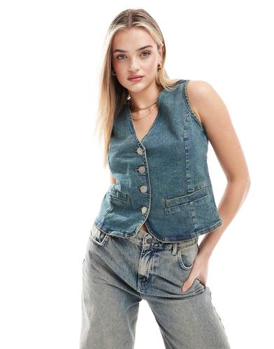 Gilet in denim lavaggio vintage - Threadbare - Modalova