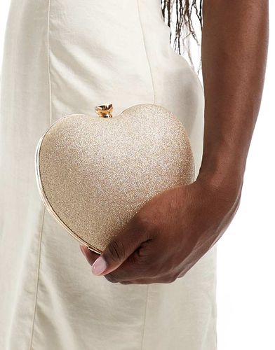 Borsa a forma di cuore glitterata - True Decadence - Modalova