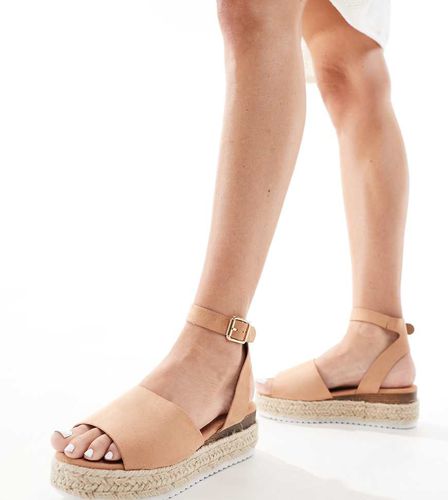 Espadrilles flatform a pianta larga beige - Truffle Collection - Modalova