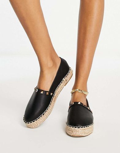 Espadrilles in pelle sintetica nera con borchie - Truffle Collection - Modalova