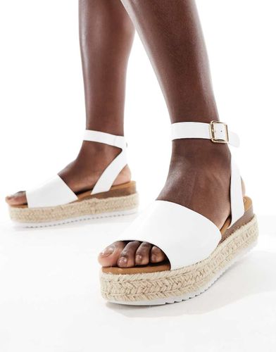 Sandali bianchi flatform stile espadrilles - Truffle Collection - Modalova