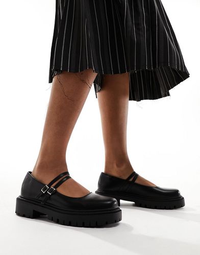 Scarpe Mary Jane nere con doppio cinturino e suola spessa - Truffle Collection - Modalova