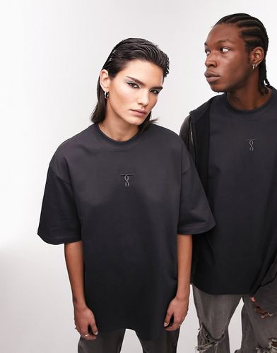 TSTM - T-shirt unisex oversize nera - Edizione limitata - Topman - Modalova