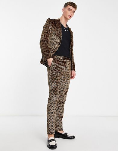Varane - Pantaloni da abito skinny con stampa geometrica e logo, colore - Twisted Tailor - Modalova