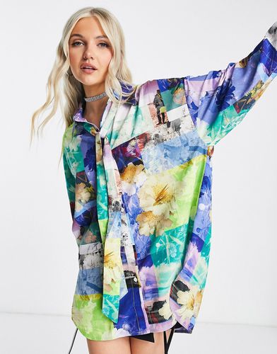 Camicia con stampa astratta multicolore - Urban Revivo - Modalova