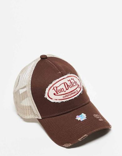 Kalmar - Cappellino trucker marrone e rosso - Von Dutch - Modalova