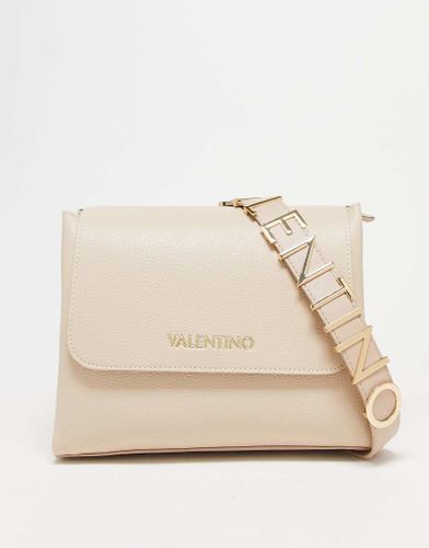 Alexia - Borsa a tracolla écru con logo metallico - Valentino Bags - Modalova