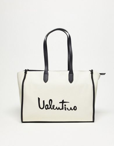 Valentino Borse - Vacation - Borsa shopping da mare bianca e nera - Valentino Bags - Modalova