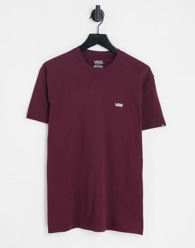 T-shirt bordeaux con logo a sinistra - Vans - Modalova