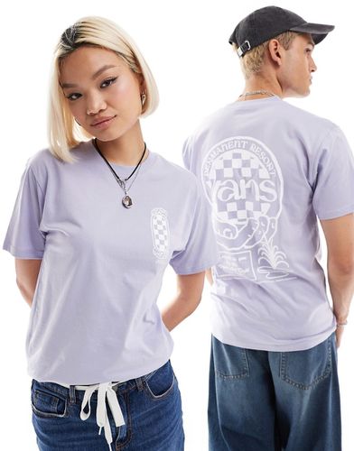 T-shirt lilla con stampa di mani e cerchio sul retro - Vans - Modalova