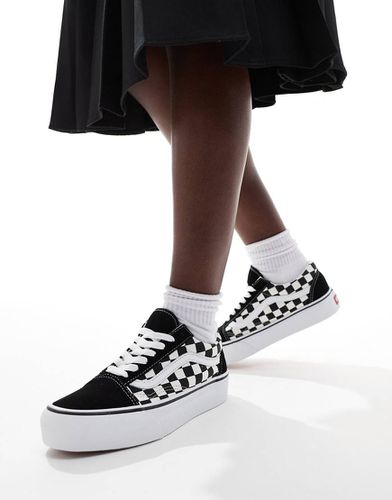 Checkerboard Old Skool - Sneakers a scacchi con plateau nere/bianche - Vans - Modalova