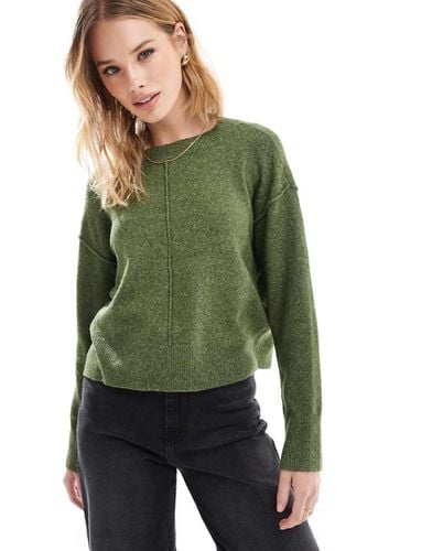 Maglione scuro mélange con cuciture a vista - Vero Moda - Modalova