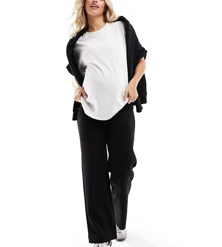 Pantaloni dritti neri con fascia sopra il pancione - Vero Moda Maternity - Modalova
