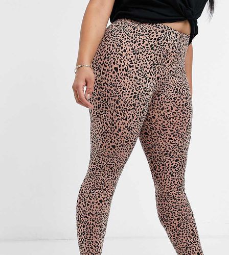 Leggings con stampa leopardata - Vero Moda Curve - Modalova