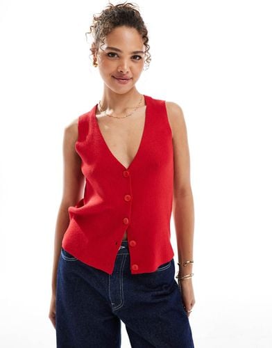 Vero Moda - Gilet in maglia rosso - Vero Moda - Modalova