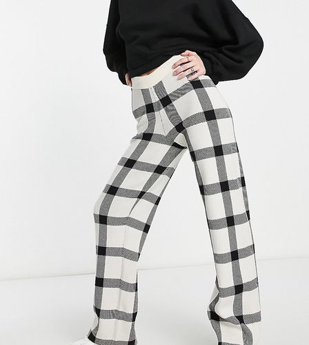 Pantaloni a quadri bianchi e neri - Vero Moda Tall - Modalova