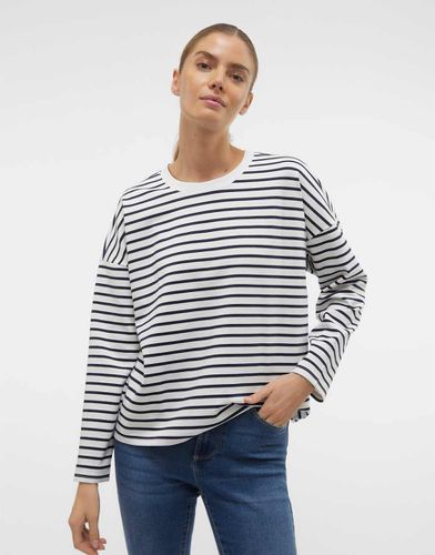 Top in jersey a maniche lunghe a righe con maniche raglan - Vero Moda - Modalova