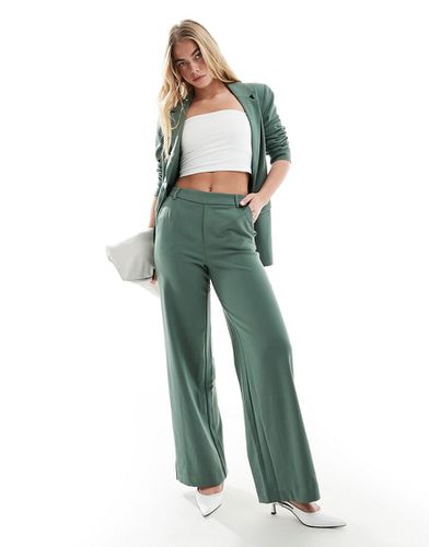 Pantaloni con fondo ampio a vita alta verdi in coordinato - Vila - Modalova