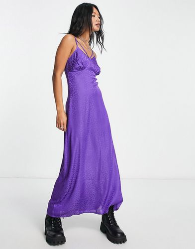 Vestito midi in raso jacquard - VIOLET ROMANCE - Modalova