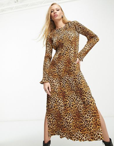 Vestito midi plissé con stampa leopardata - VIOLET ROMANCE - Modalova