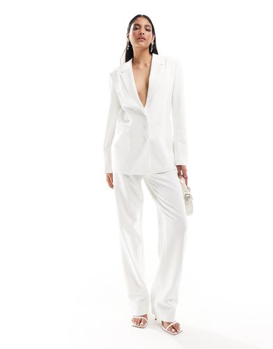 Pantaloni dritti da sposa bianchi in coordinato - Y.A.S - Modalova