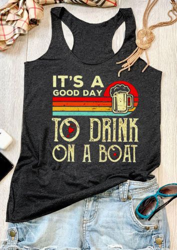 It's A Good Day To Drink On A Boat Racerback Tank - Bellelily - Modalova