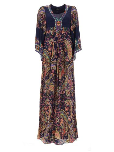 Abito lungo con stampa "paisley" - etro - Modalova