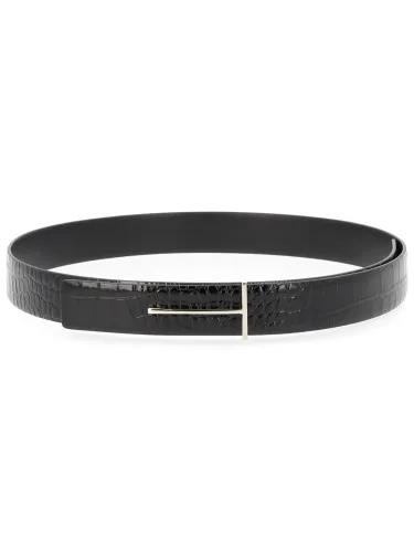 Tom ford belt with buckle "t" - tom ford - Modalova