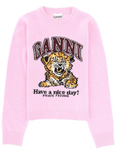 Ganni wool jersey - ganni - Modalova